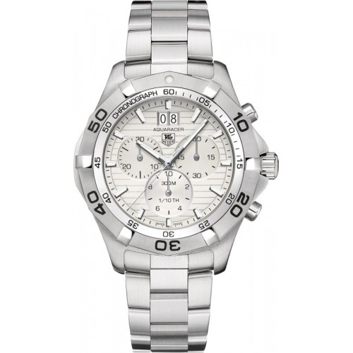 Tag Heuer Aquaracer Guilloche Silver Dial Men's Watch CAF101F-BA0821